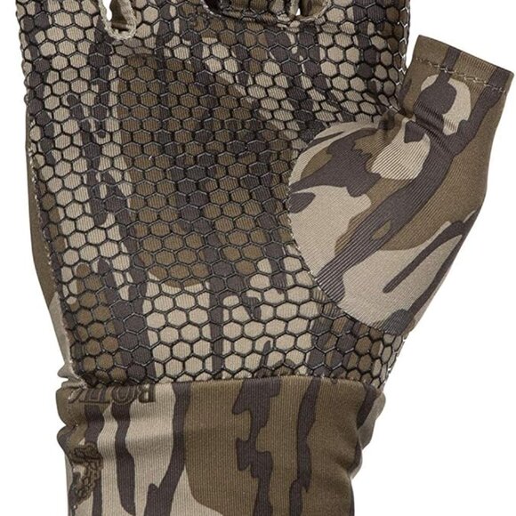 Camouflage Hunting Gloves for Men - Fingerless - Lightweight Glove Liner - Picture 5 of 7